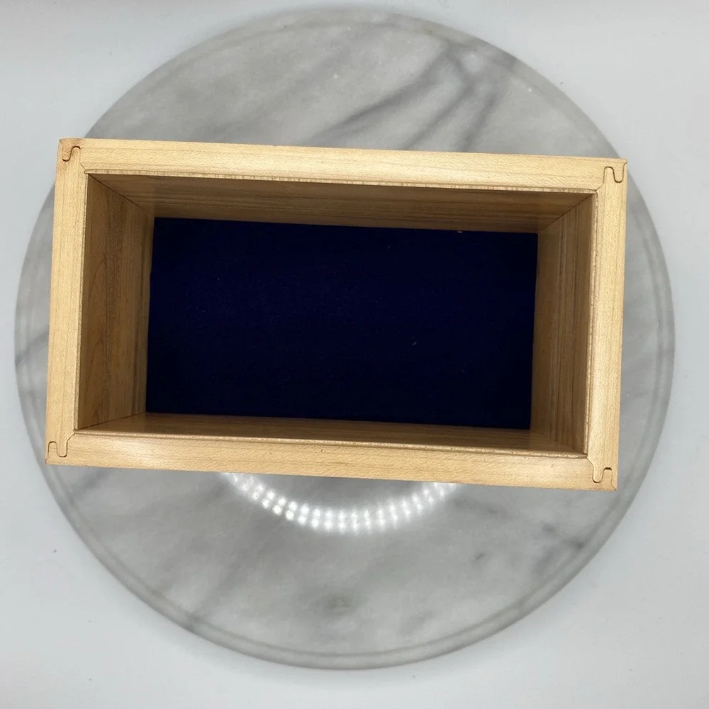 Maple Wood Trinket/Jewelry Box /Removeable Lid/ Inlay Wood 7